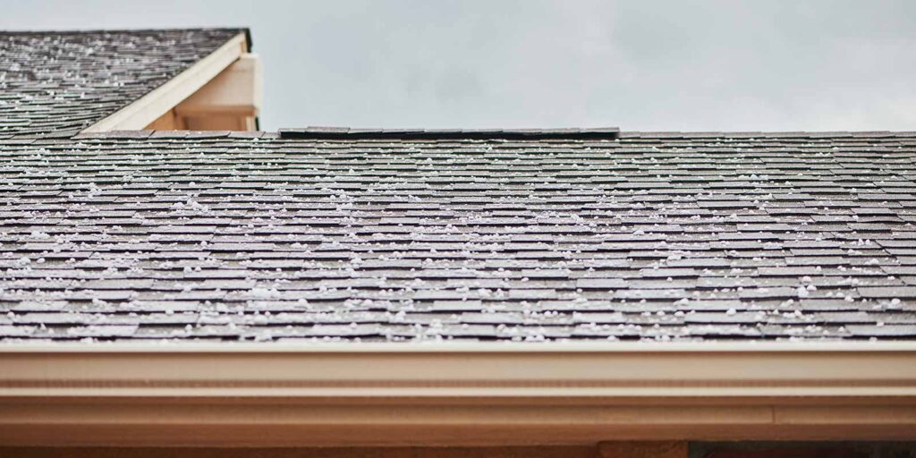 hail on roof